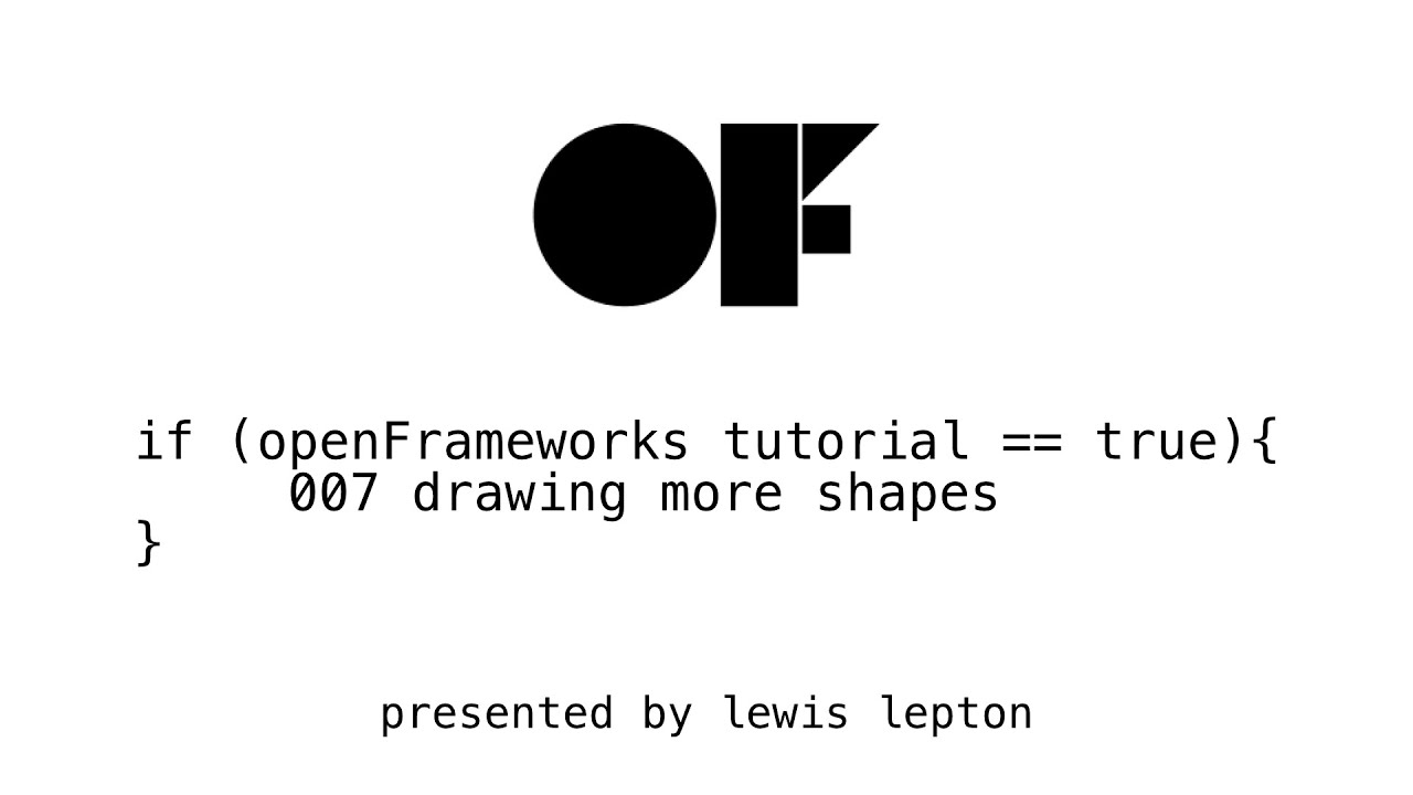 1280x720 Openframeworks Tutorial - 007 Drawing