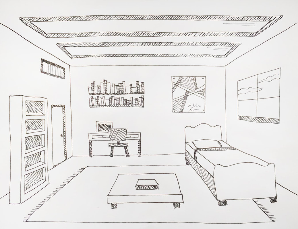 1 Point Perspective Drawing 10 