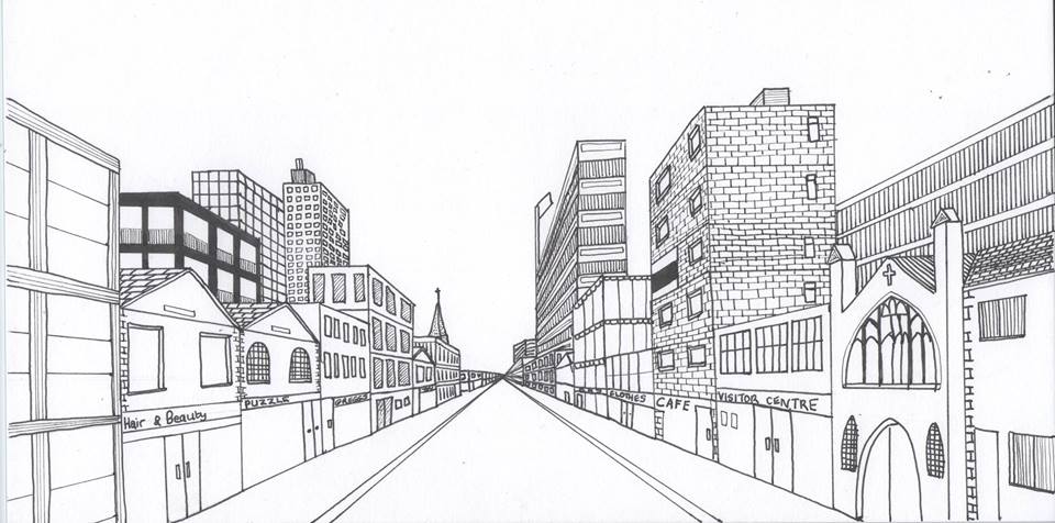 960x476 Drawing Crash Course - 1 Point Perspective Drawing