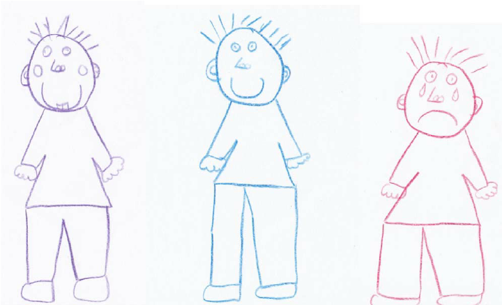 720x438 An Year Old Boy's Baseline, Happy And Sad Self Drawings - 1 Year Old Drawing