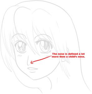295x302 How To Draw Manga Style Female Faces, Step - 10 Year Old Drawing Anime