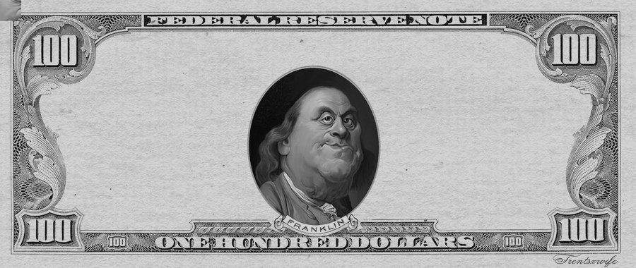 900x380 clip art dollar bill drawing black and white ruoomz0 - 100 Dollar Bill Drawing