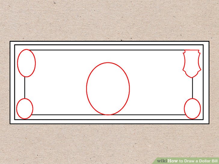 728x546 how to draw a dollar bill steps - 100 Dollar Bill Drawing