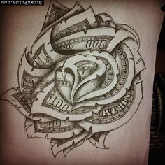 236x236 dollar bill tattoo design - 100 Dollar Drawing