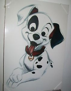 236x300 Disney Canvas Print Dalmatians Puppy Dog Ebay - 101 Dalmatians Drawing