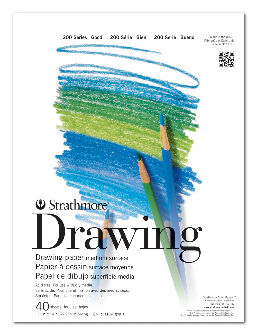 1000x1300 buy strathmore taped drawing pad - 11x14 Drawing Pad