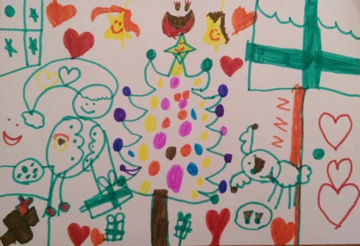 741x506 days of christmas children's drawings western advocate - 12 Days Of Christmas Drawings