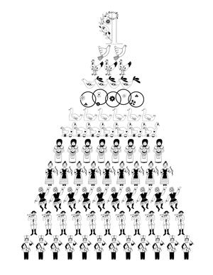 300x388 huge days of christmas kit - 12 Days Of Christmas Drawings