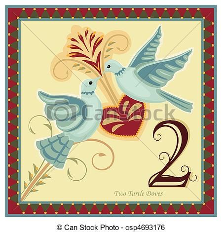 450x470 Vector - 12 Days Of Christmas Drawings