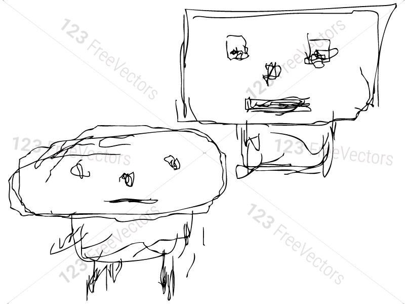 800x600 Children Drawing Doodle Cartoons Vector And Photoshop Brush Pack - 123 Drawing