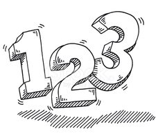 228x200 Number Counting Drawing Stock Vectors - 123 Drawing