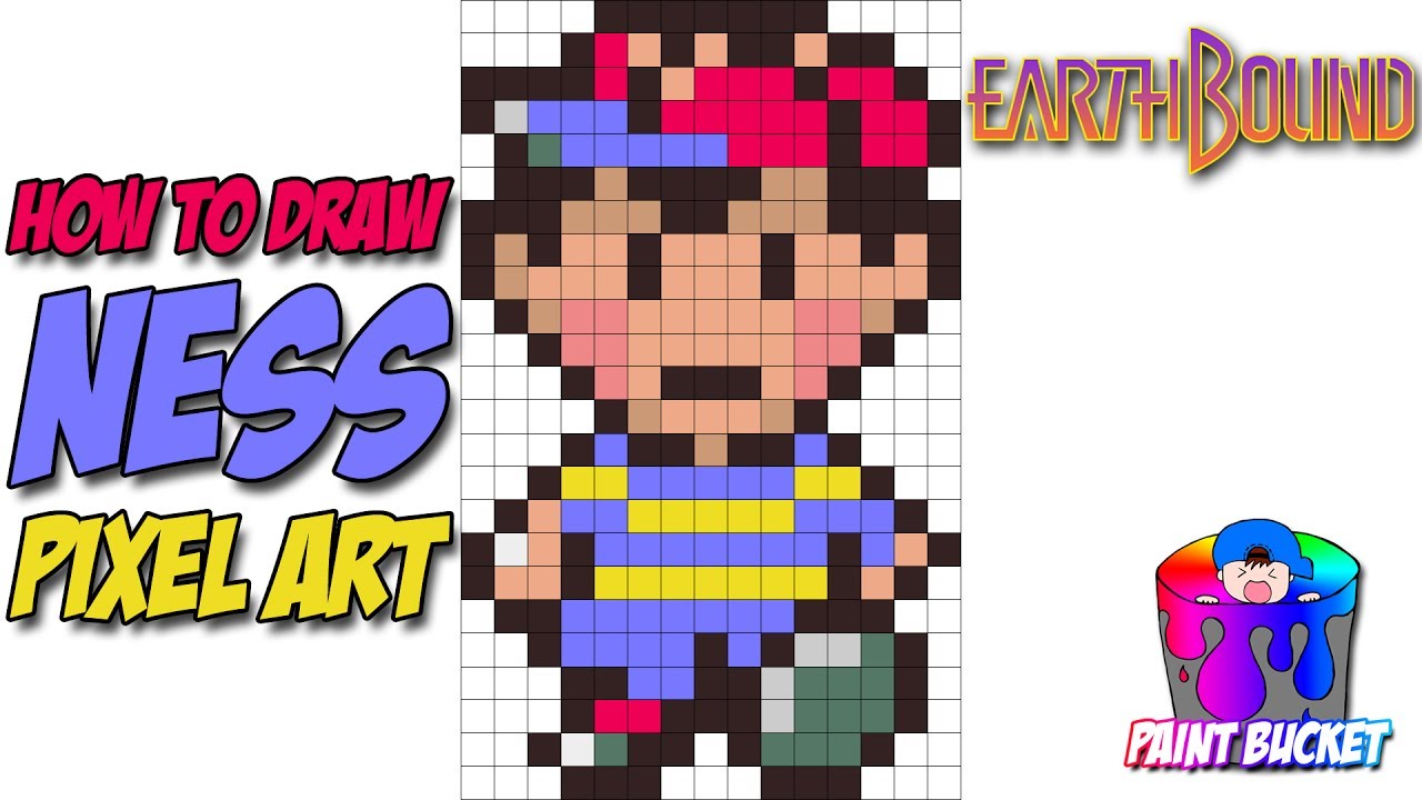 1280x720 how to draw ness - 16 Bit Drawing