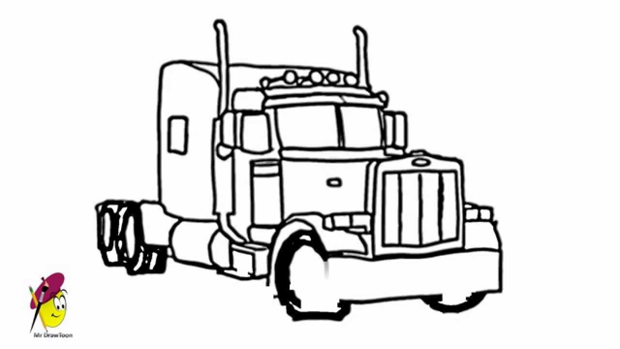 1280x720 Truck - 18 Wheeler Drawing