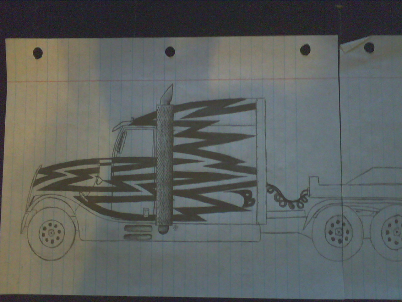 1280x960 X Treme Drawings My Custom Wheeler - 18 Wheeler Drawing
