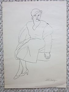 225x300 albert sway flapper girl smoking drawing nyc social - 1920s Flapper Drawing