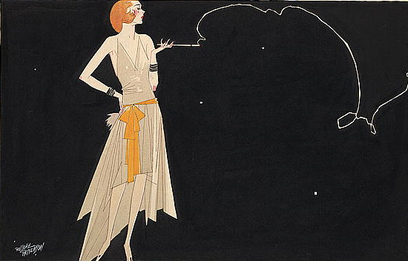 408x261 flapper - 1920s Flapper Drawing