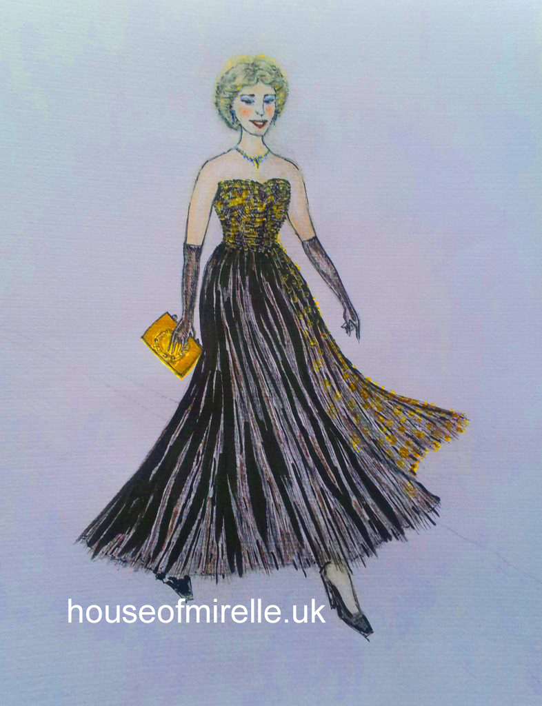 786x1024 Fashion Illustration Watch The Film Drawing - 1950s Woman Drawing