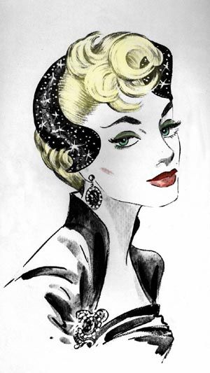 300x533 unabashed glamour - 1950s Woman Drawing