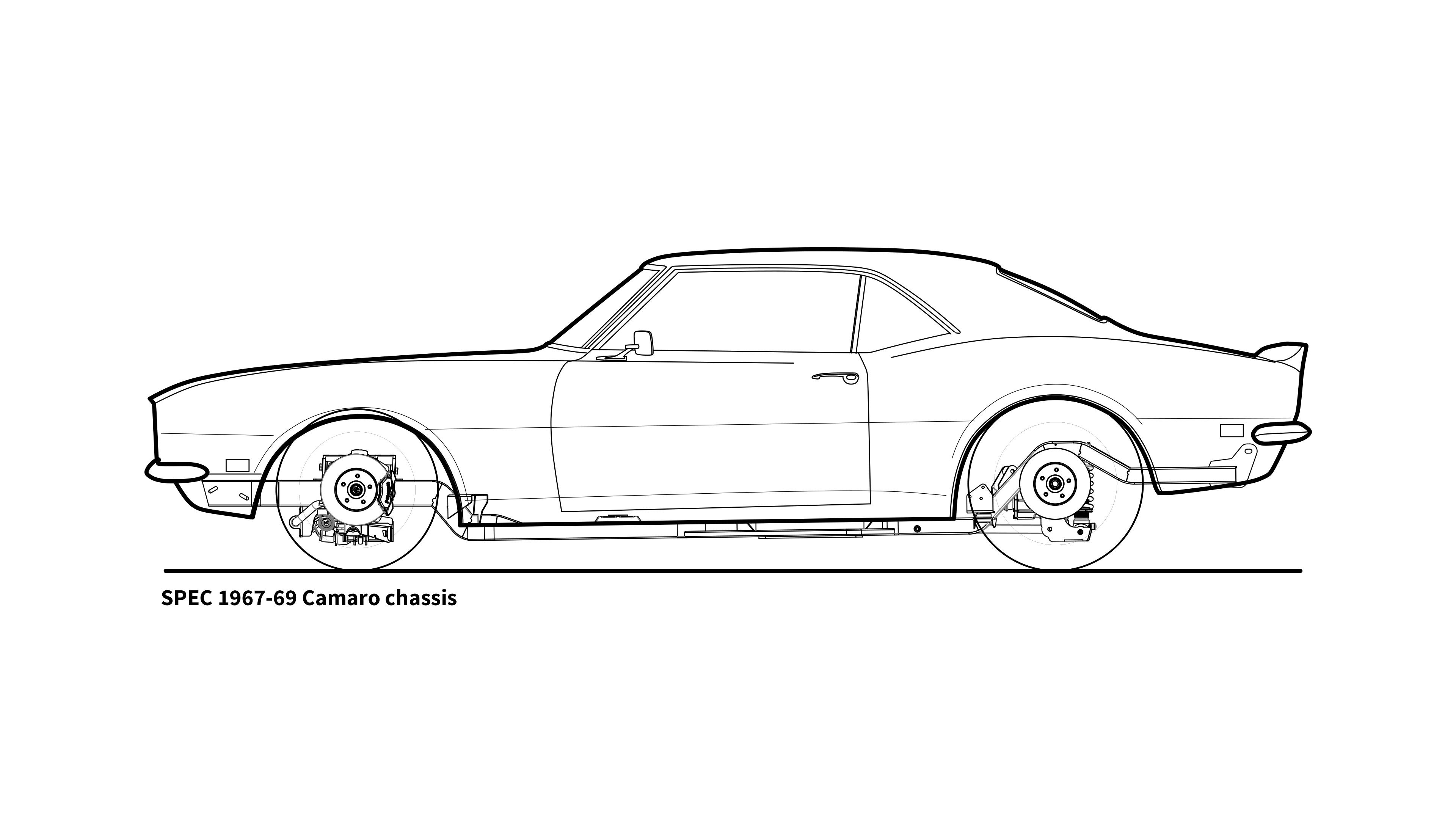3840x2160 camaro spec chassis - 1969 Camaro Drawing.