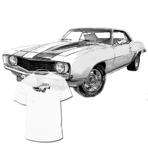 570x570 chevy camaro drawing t shirt ford mustang etsy - 1969 Camaro Drawing