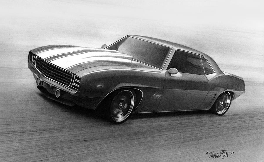 900x551 camaro drawings fine art america - 1969 Camaro Drawing
