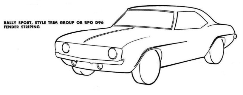815x319 Ss Striping Confusion - 1969 Camaro Drawing