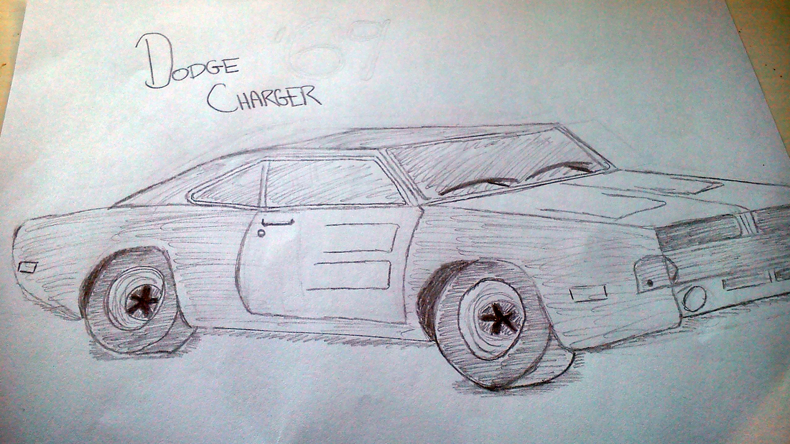 69 dodge charger drawing