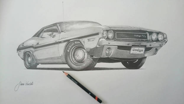 dodge challenger 1970 drawing