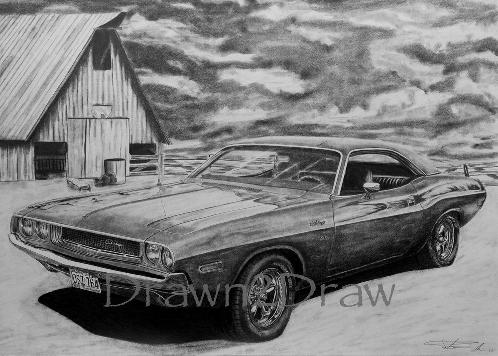 dodge challenger 1970 drawing