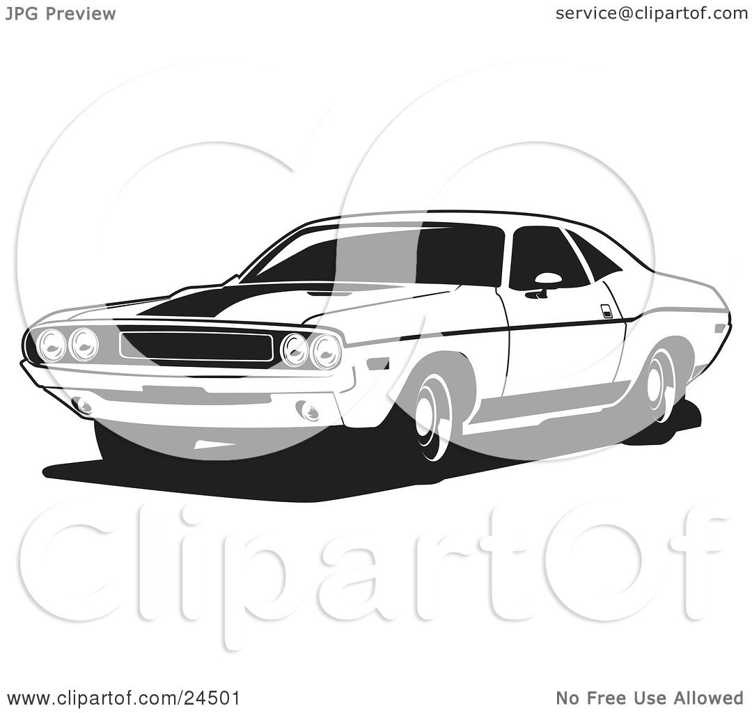 1080x1024 clipart illustration of a light blue dodge challenger rt - 1970 Dodge Challenger Drawing