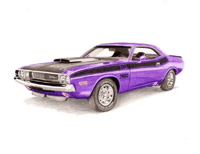 dodge challenger 1970 drawing