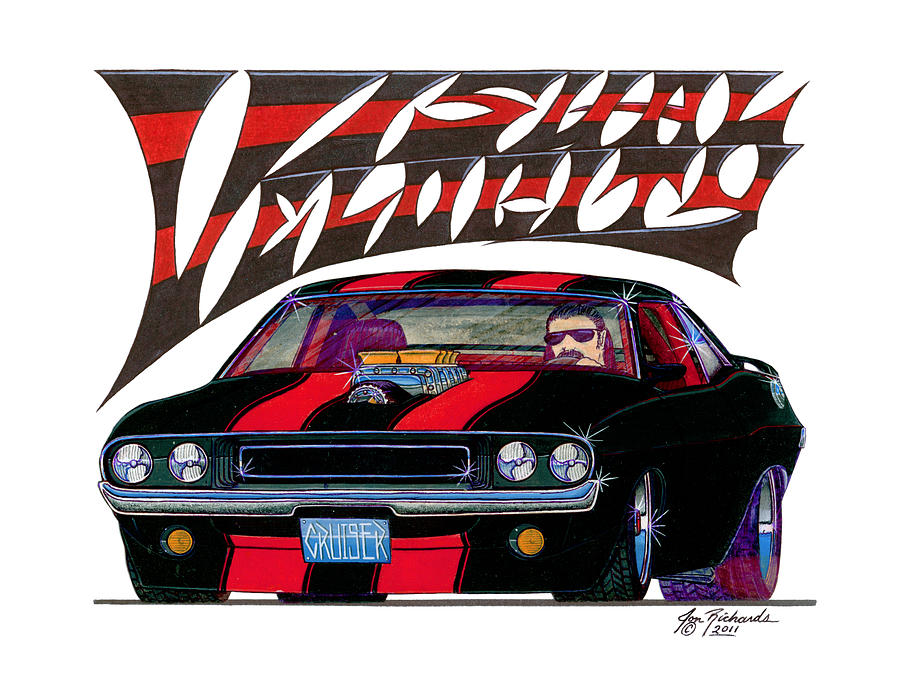 900x691 dodge challenger drawing - 1970 Dodge Challenger Drawing