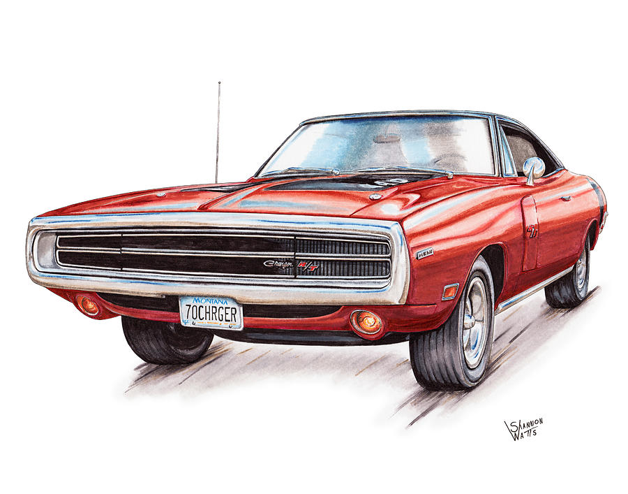 900x707 dodge charger rt drawing - 1970 Dodge Charger Drawing