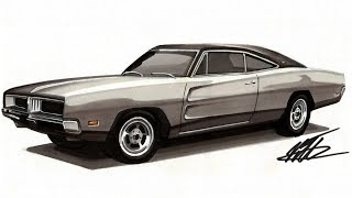 320x180 watch how to draw a dodge charger car lessons and draw - 1970 Dodge Charger Drawing