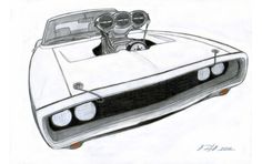 236x148 dodge charger rt drawing - 1970 Dodge Charger Drawing