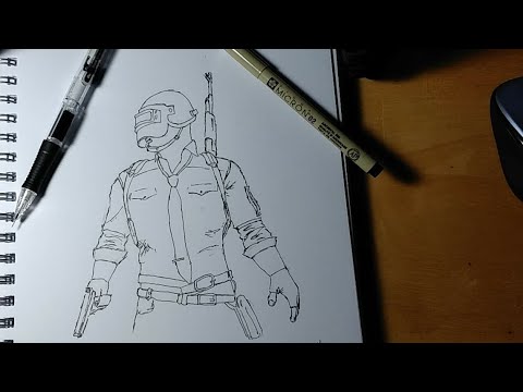 480x360 Pubg Character Drawing, Drawing - 1st Drawing