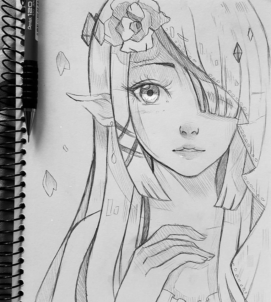 863x960 My Manga Drawing - 2 Girls Drawing