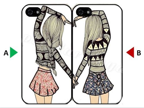 500x374 girls best friend buddy couple design case cover for iphone - 2 Girls Drawing