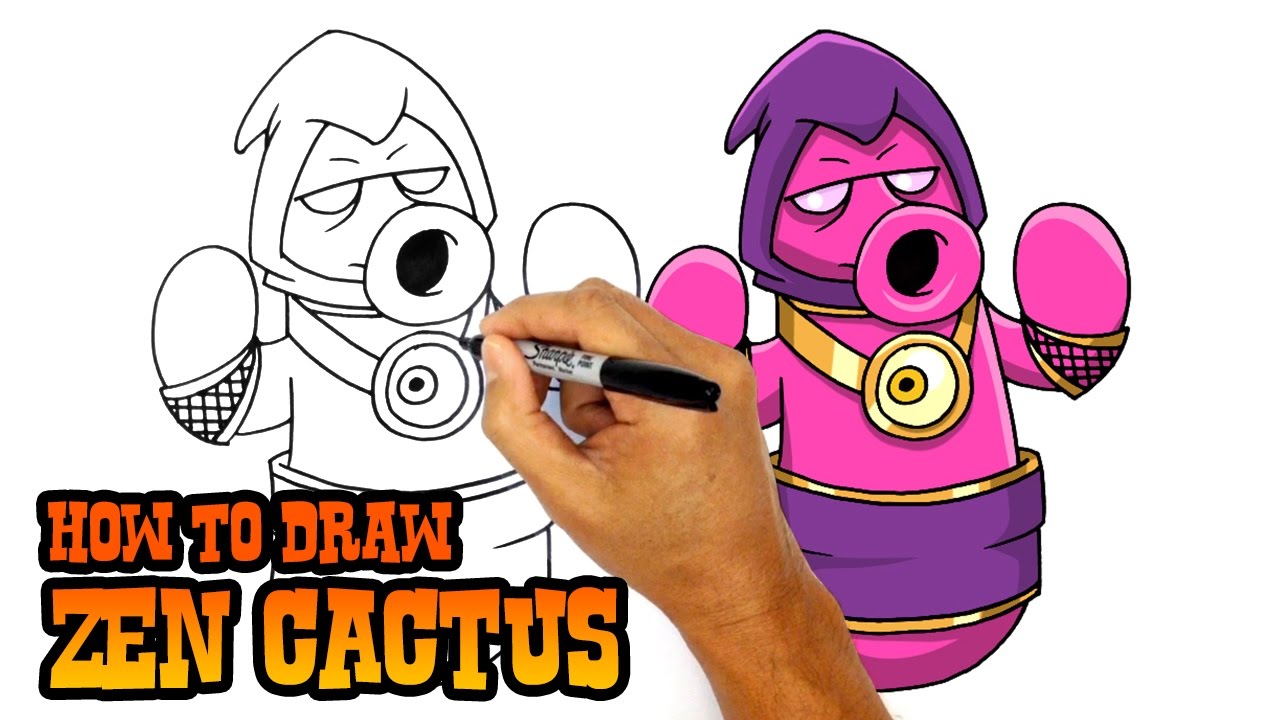 1280x720 How To Draw Plants Vs Zombies Zen Cactus - 2 Kids Drawing