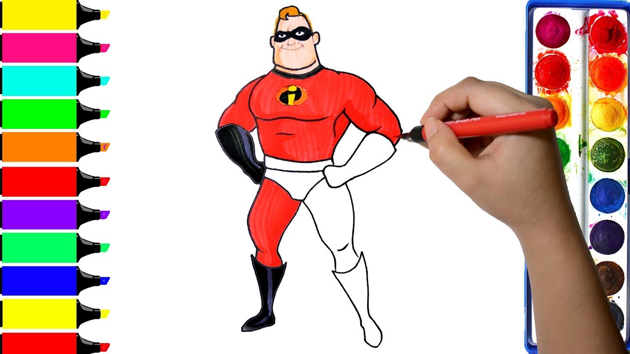 Mr Incredible Coloring Pages Art Colors For Kids Drawing - 2 Kids Drawing. 