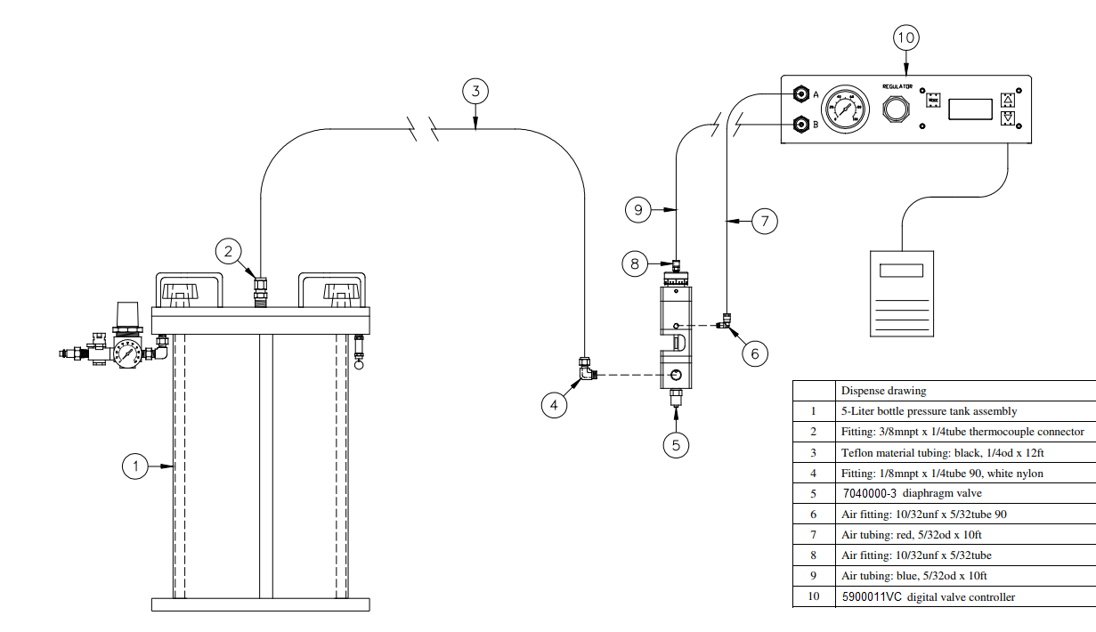 1231x710 = liter auto diaphragm valve dispense station - 2 Liter Bottle Drawing