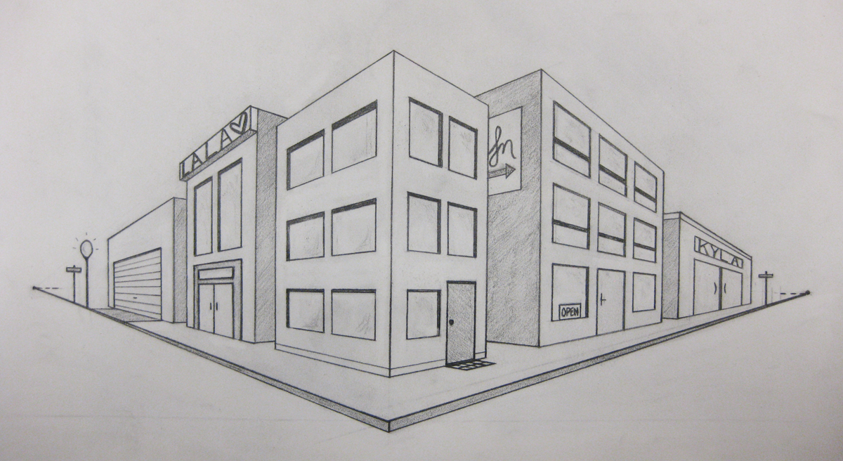 2 Point Perspective Drawing House at Explore