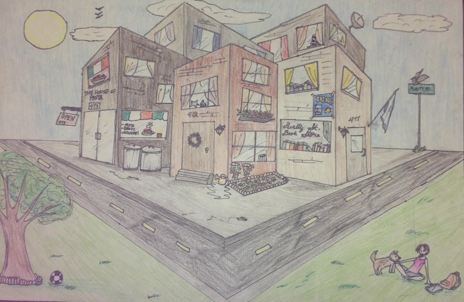 1600x1044 Art Inklings City Blocks Drawing Point Perspective - 2 Perspective Drawing
