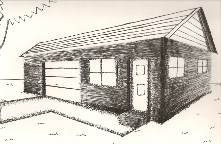 876x570 Gallery Easy Point Perspective Drawings - 2 Point Perspective Drawing House
