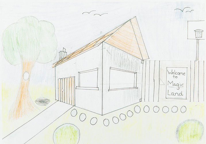 716x500 Two Point Perspective Drawings - 2 Point Perspective Drawing House