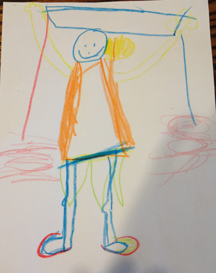 432x544 A Person Drawn - 2 Year Old Drawing