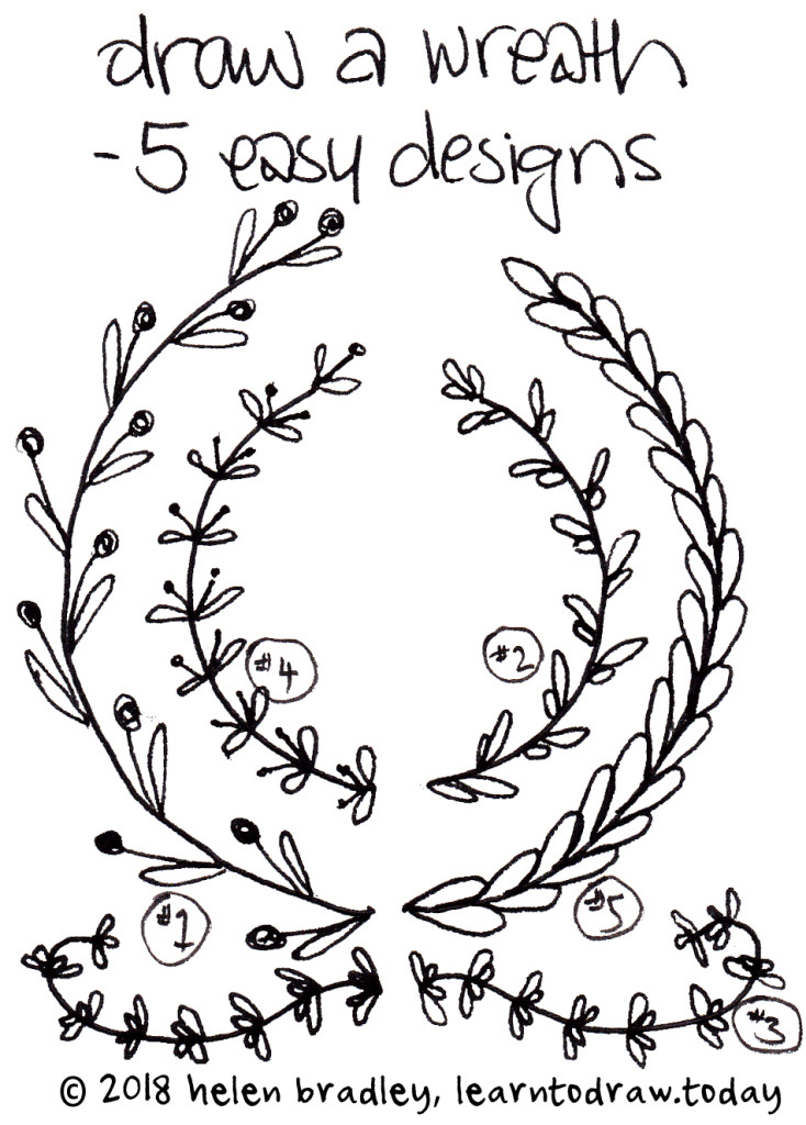 734x1024 learn to draw a wreath in five ways learn to draw - 2018 Drawing
