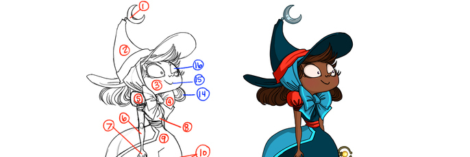 686x230 The Making Of A Witch Using Spine - 2d Character Drawing