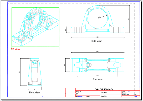 600x426 Help Faq How Are Single Part Drawings With Special Parts Created - 2d Dimensional Drawing