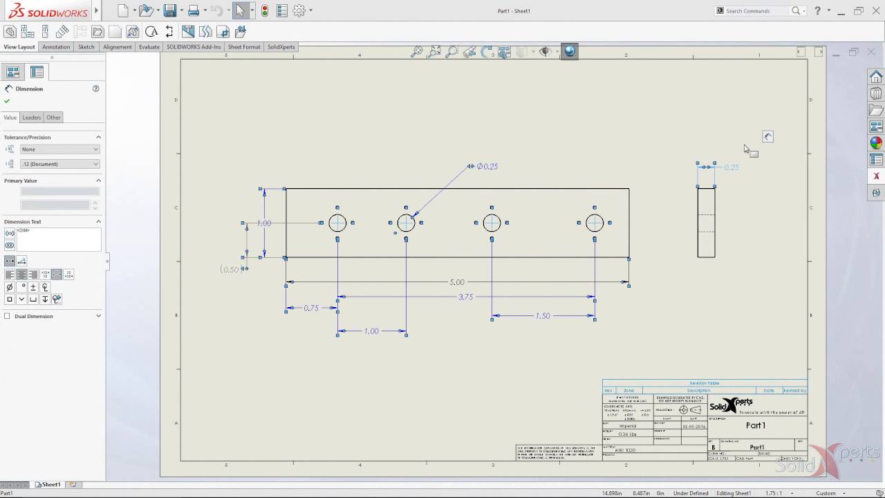 1280x720 Solidworks - 2d Dimensional Drawing